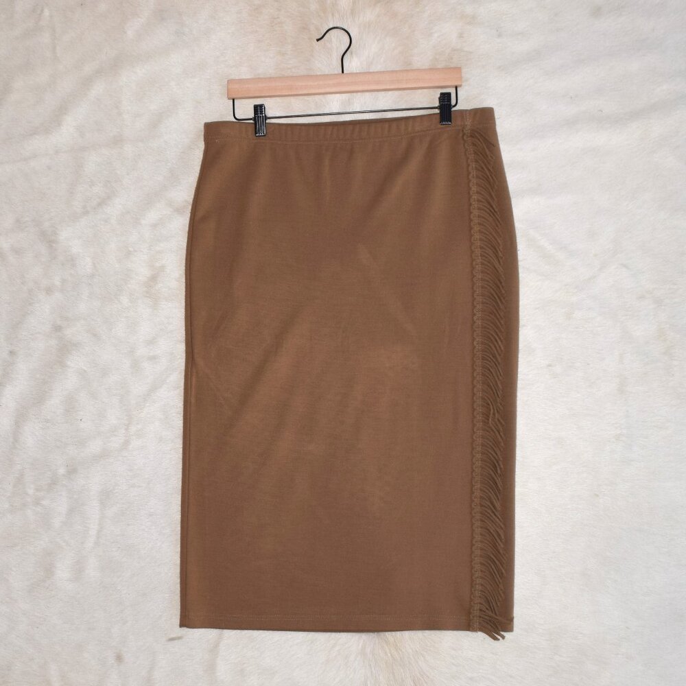 Brown Fringe Skirt